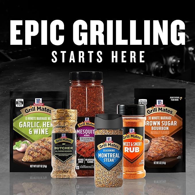 McCormick Grill Mates Mesquite Seasoning 24 oz - One 24 Ounce Container of Mesquite BBQ Spice Versatile Use in Marinades Meats Dressings and More