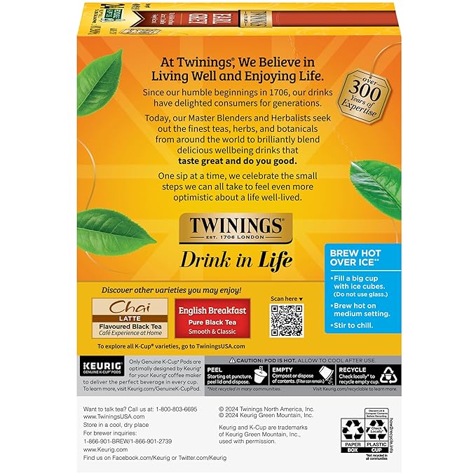 Twinings® Earl Grey Tea Keurig® K-Cup® Pods 24/Box
