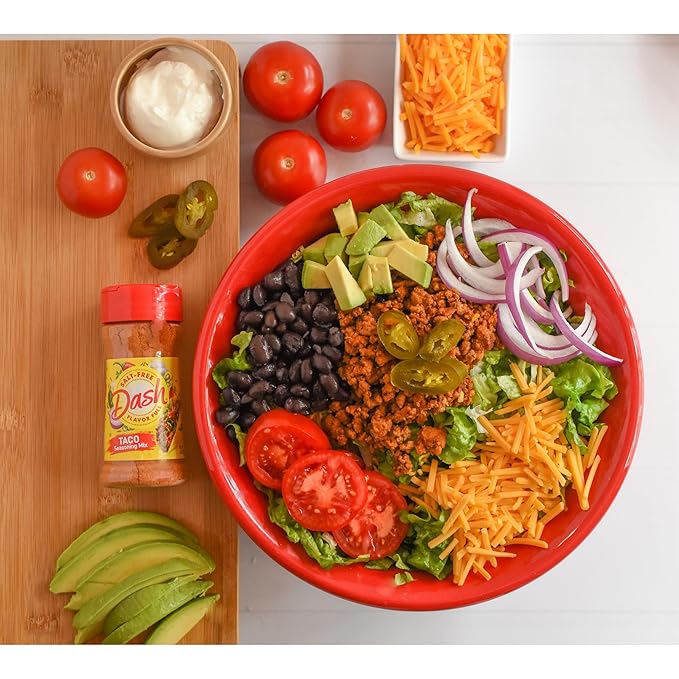 Dash Salt-Free Taco Seasoning Blend 2.5 Ounce (Pack of 8)
