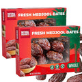 Natural Delights Medjool Dates Whole - Non-GMO Verified Fruit Good Source of Fiber &amp Potassium Naturally Sweet Snack for On-the-Go Large &amp Plump Dates - Bulk 2 lb Box (Pack of 2)