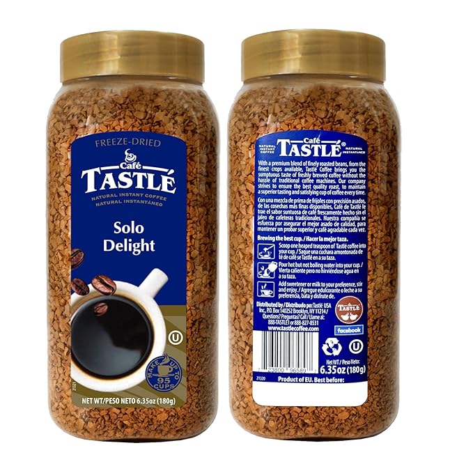 Café Tastlé Supremo Blend Solo Delight Microground 3 Jars of 6.35oz (19.05 Oz)