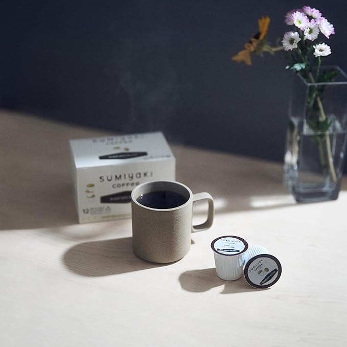 Hokkaido Sumiyaki Blend Coffee K-Cups - Smooth &amp Balanced Single Serve Pods Compatible with Keurig Brewers 12 Count