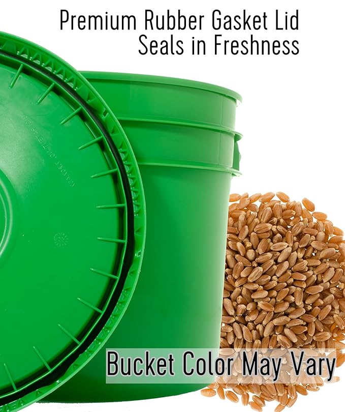 Palouse Brand Certified Glyphosate Residue Free Hard Red Spring Wheat Berries | 25 LBS | Emergency Food Storage Bucket | Non-GMO | Grown on Our Family Farm | Bulk