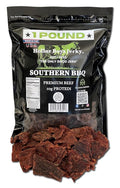Hollar Boys Snacks Southern BBQ Beef Jerky One Pound Resealable Bag Low Carb USA Made