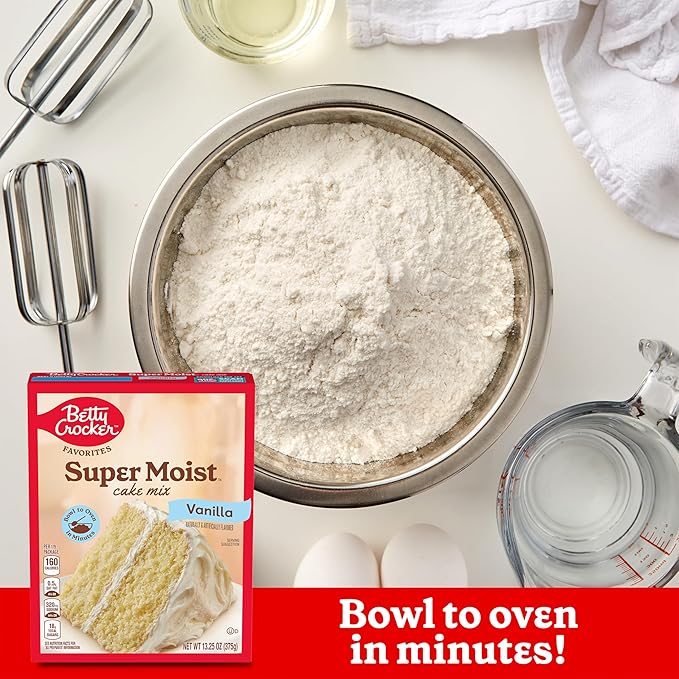 Betty Crocker Favorites Super Moist Vanilla Cake Mix 13.25 oz (Pack of 2)