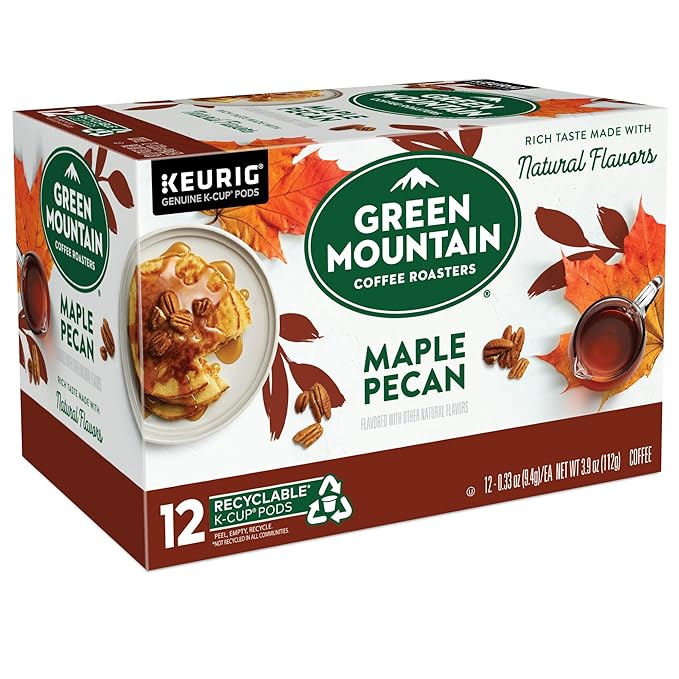 Green Mountain Coffee Roasters Maple Pecan Single-Serve Keurig K-Cup Pods Flavored Light Roast Coffee 72 Count