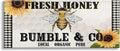 Stupell Industries Fresh Honey Bumble &amp Co. Advertisement Sunflowers Bee Canvas Wall Art 40 x 17 Yellow