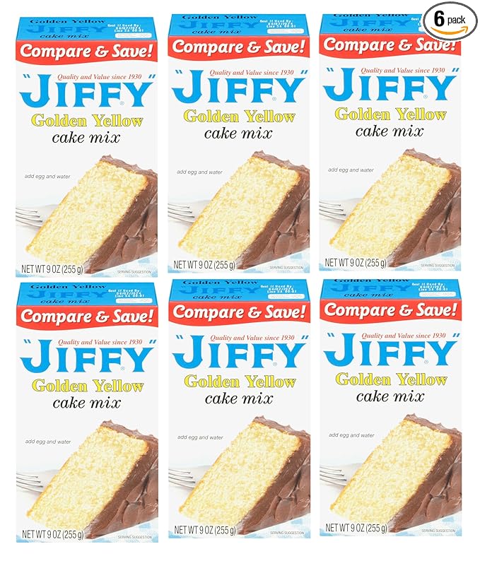 Golden Yellow Cake Mix (6 pack) 9 oz Box Each