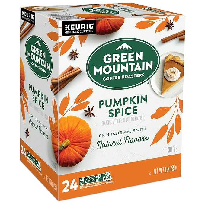 Green Mountain Coffee Roasters Pumpkin Spice Coffee Keurig Single-Serve K-Cup Pods Light Roast 96 Count