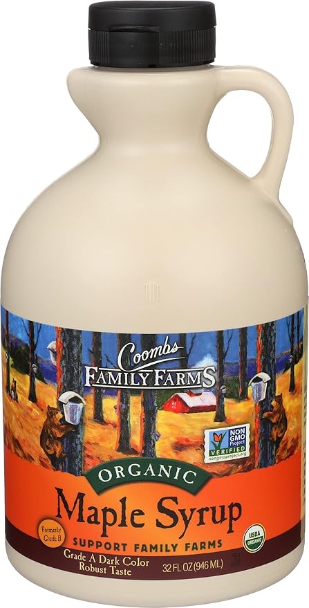 Coombs Family Farms Maple Syrup Organic Grade A Dark Color Robust Taste 32 Fl Oz