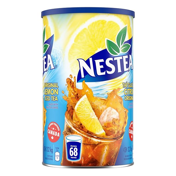 Nestea Original Canadian Lemon Iced Tea Mix Jumbo Can 2.2 Kilogram 122 Servings Imported from Canada