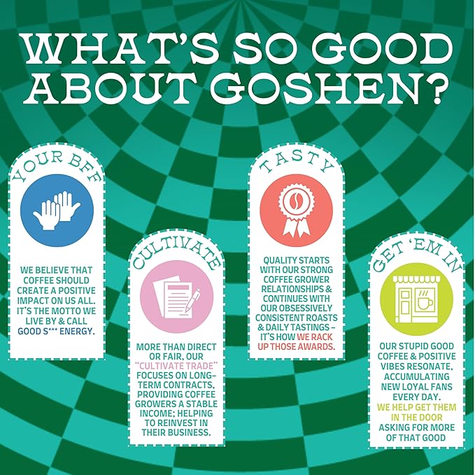 Goshen Coffee Roasters Whole Bean Black Dog Espresso Blend | Dark Roast Espresso or Brewed | Award-Winning Natural and Washed | Roasted Nuts Molasses Dark Cocoa Flavors | 2 Lb Bag