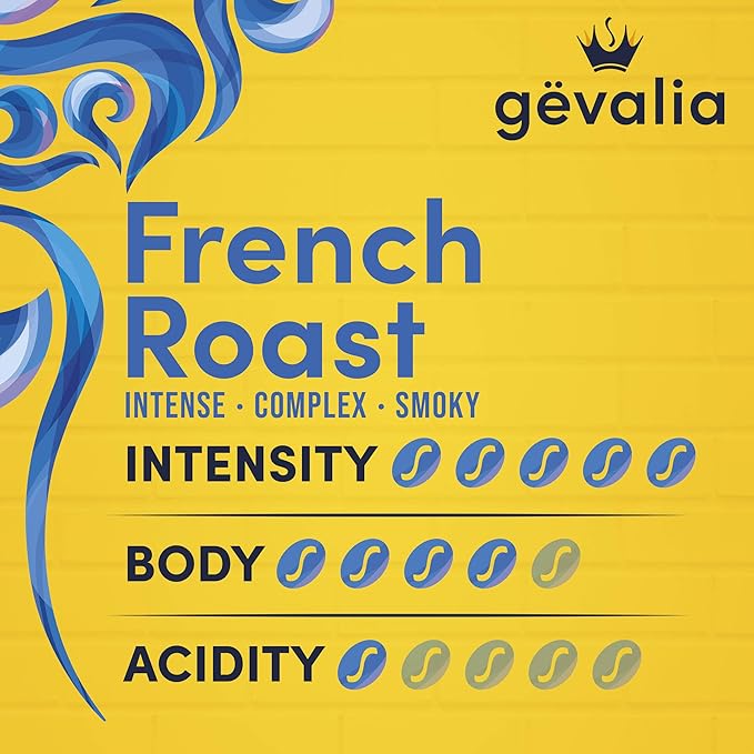 Gevalia French Roast Dark Roast Ground Coffee (12 oz Bags Pack of 6)