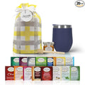 Tea Gift Set for Women &amp Men – Includes Assorted Teas Elegant Mug &amp Honey (Blue)