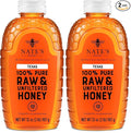 Nate's Texas 100% Pure Raw &amp Unfiltered Honey - 32 oz. Squeeze Bottle - All-natural Sweetener (Pack of 2)