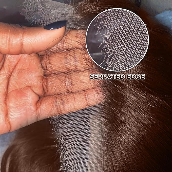 5x5 SKINLIKE Real HD Lace Closure Wig Chocolate Brown Loose Body Wave 250% Density 0.10mm Ultra-thin Swiss Lace Pre-plucked Bleached Small Knots With Baby Hair Brown Wig Human Hair Wigs 22 Inch