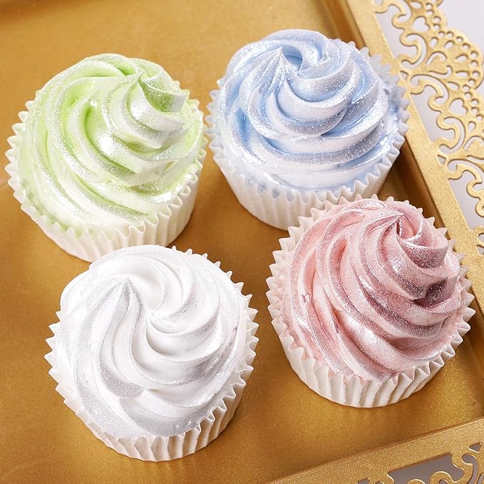 Edible Glitter Spray – Pandalab Food Grade Drink Shimmer Powder Luster Dust Spray for Cocktails Cakes Cupcakes Chocolate &amp Baking White Light Blue Light Green Light Pink 5g / Bottle