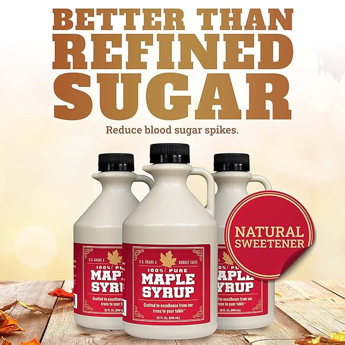 Lincoln County Reserve Grade B Maple Syrup 64 Oz Half Gallon Jug – 100% Pure (Now Grade A Dark) – Bold Robust Flavor – Artisan Gift – USA-Made Breakfast Topping