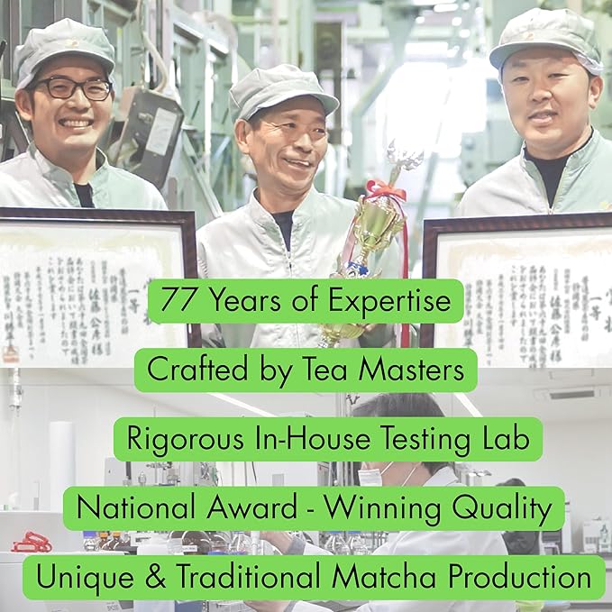 Satoen Authentic Japanese Ceremonial Grade Matcha Powder 1.76oz (50g) - Ceremonial Grade Green Tea Powder from Spring First Harvest - Made in Japan for Matcha Usucha Straight or Latte