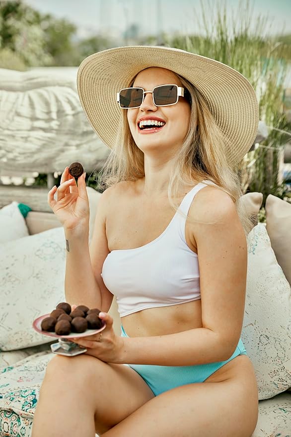 Orange Zest Chocolate Truffles | Low in Refined Sugar Made With Dates and Real Nut Butters | Healthy On-the-go Snack | 4 Truffles/Box 16 Truffles