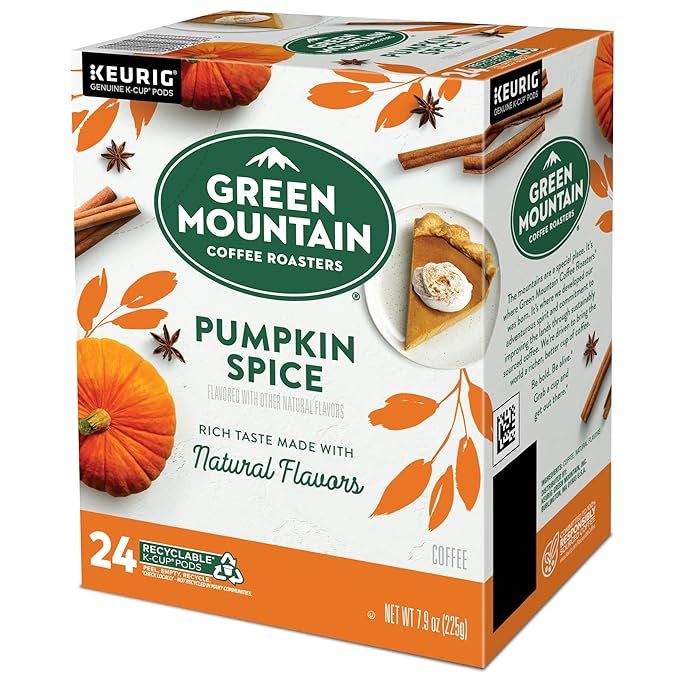 Green Mountain Coffee Roasters Pumpkin Spice Coffee Keurig Single-Serve K-Cup Pods Light Roast 96 Count