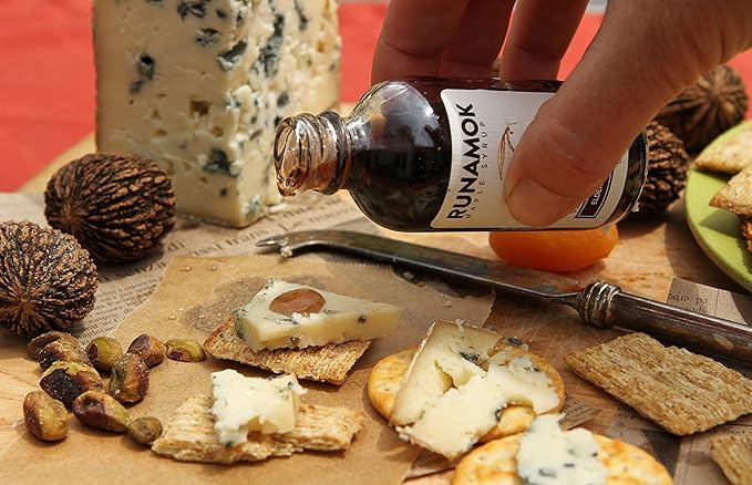 Runamok Organic Vermont Maple Syrup Sampler | Cheese Pairing Collection | 2 oz (4 count) | 60mL | Barrel-aged Infused and Smoked Organic Maple Syrup Varieties