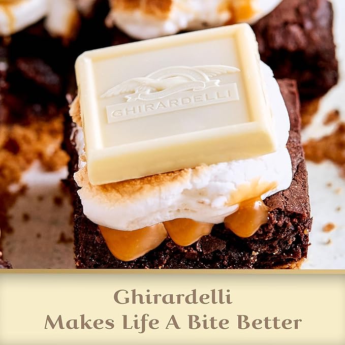 GHIRARDELLI White Chocolate Caramel Squares 5 Oz Bag (Pack of 6)