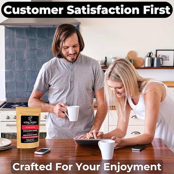 Lonestar - 3-Pack - Freshly Roasted After Your Order – Specialty Grade Low Acid Artisanal Medium to Dark Roast Whole Bean Coffee No Bitterness Ethically Sourced - Pack of 3 (12 Ounces Each)