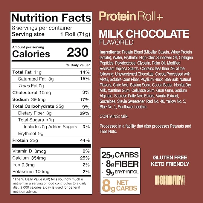 Legendary Foods 22 g Protein Pastry and Roll Bundle - Low Carb Meal Replacement Bar - Gluten Free Protien Snacks - Healthy Keto Snack Box - Low Sugar Energy Bars - Bariatric Diabetic Friendly 18 Pack