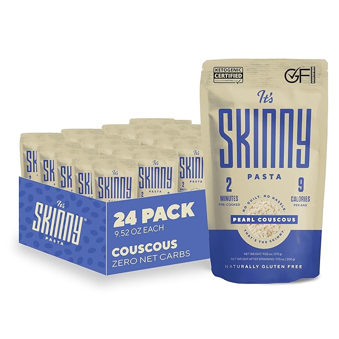 It’s Skinny Fettuccine &amp Pearl Couscous Bundle– Pre-Cooked Plant-Based Grain-Free Ready to Eat (30-Pack)