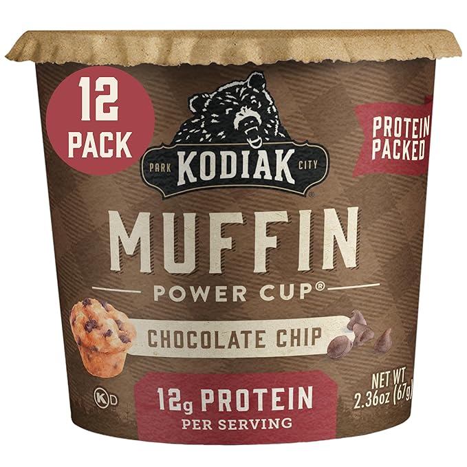 Kodiak Cakes Minute Muffins Chocolate Chip 2.36 Ounce (Pack of 12)