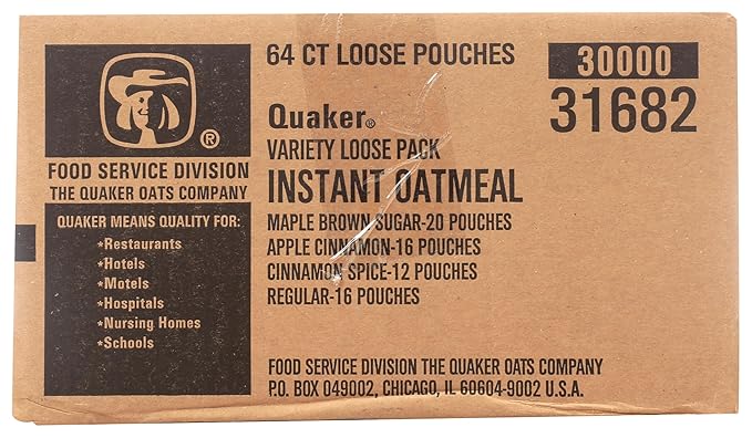 Quaker Oatmeal Variety 1.51 Oz. 64/Carton