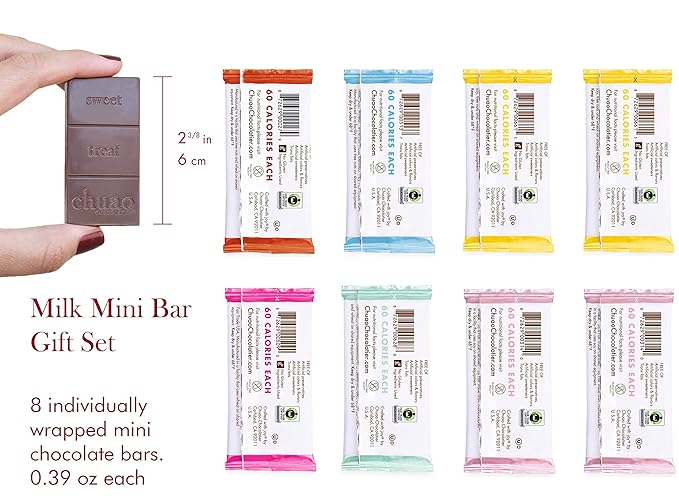 Chuao Chocolatier Chocolate Mini Gift Box | Gourmet Chocolate Assorted Bars European No Preservatives | For Gift Baskets Christmas Valentines Day Gifts for Women Men Birthday Thank You Care Pac