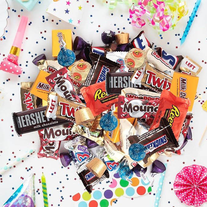 Chocolate Candy Variety Pack in Red Gift Box  Bulk Individually Wrapped Mini Chocolate Candy Variety Pack Ideal  Bulk Chocolate Perfect for Parties Office Treats and Holiday Celebrations (5 Pou