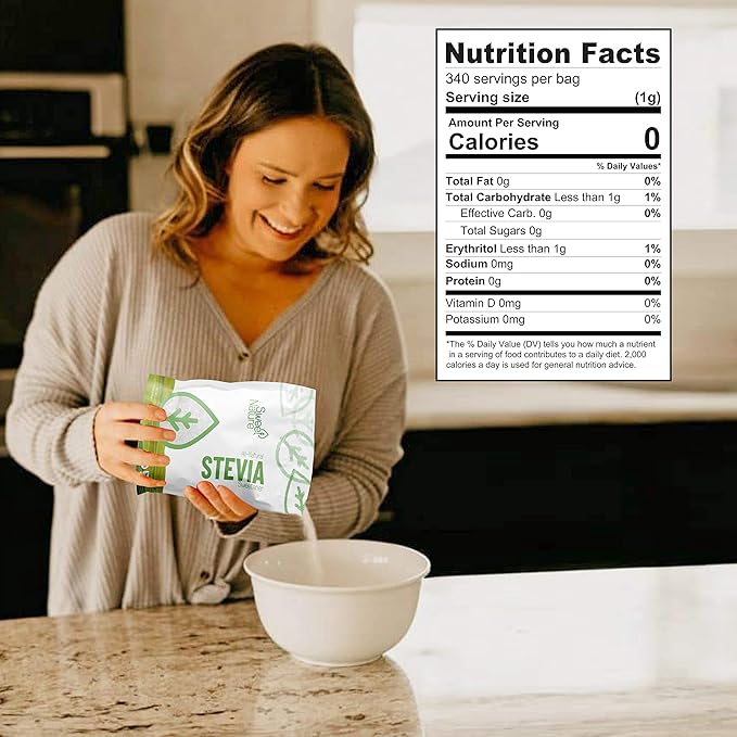 Sweet Nature | Stevia Erythritol Sweetener Powder - Keto Sugar Substitute for Diabetics - Vegan Low Carb Healthy 100% Natural and Kosher (32 Oz)