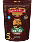 Don Pablo Gourmet Coffee - Signature Blend - Medium Dark Roast - Whole Bean Coffee - 100% Arabica Beans - Low Acidity and Non-GMO (80 Ounce Original)