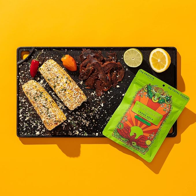 Vacadillos Beef Jerky Snack Packs Carne Seca Chile Lime 3-Pack