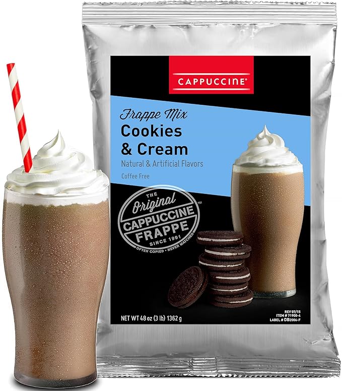 Cappuccine Cookies and Cream Frappe Mix 3 Pound (Pack of 1)