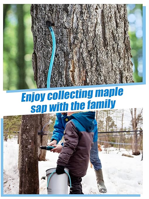 20Set Maple Syrup Tapping Kit - Maple Tree Taps and 2ft Food Grade Tubing Drop Lines Extractors for Starter Supplies Pure Birch Syrup Collection