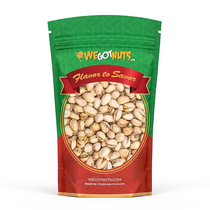 California Pistachios 3 Pounds - Premium Quality Kosher Roasted Pistachios By We Got Nuts - Natural &amp Healthy Rich Flavor Snack - Whole &amp Salted – Air-Tight Resealable Bag Package