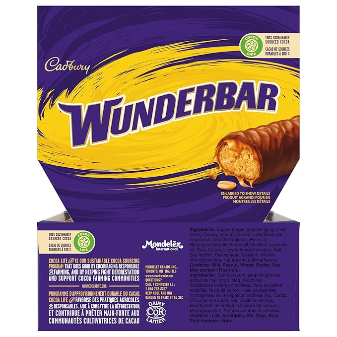 Cadbury Wunderbar Chocolate Bars 24ct Imported from Canada)