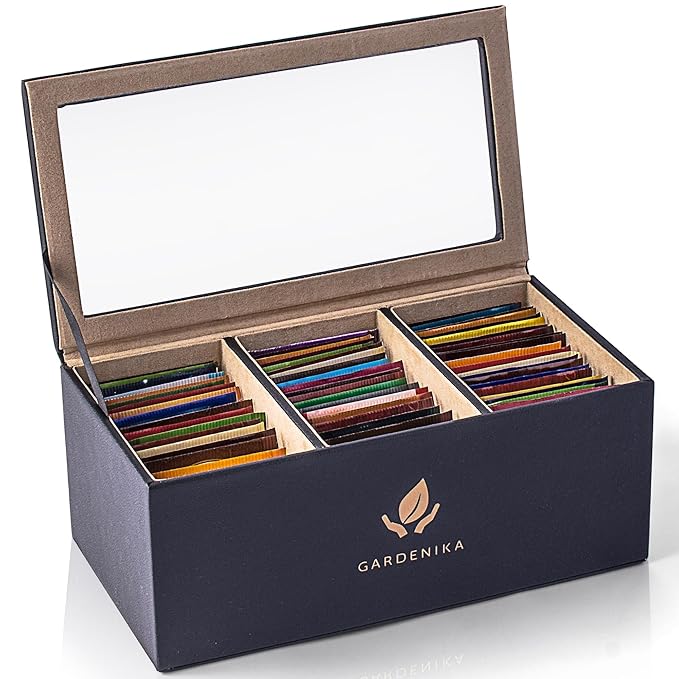 Tea Box Variety - Herbal Caffeine-Free Assortment Kosher Non GMO - Gift Set for Women and Men - 60 Ct 15 Flavors