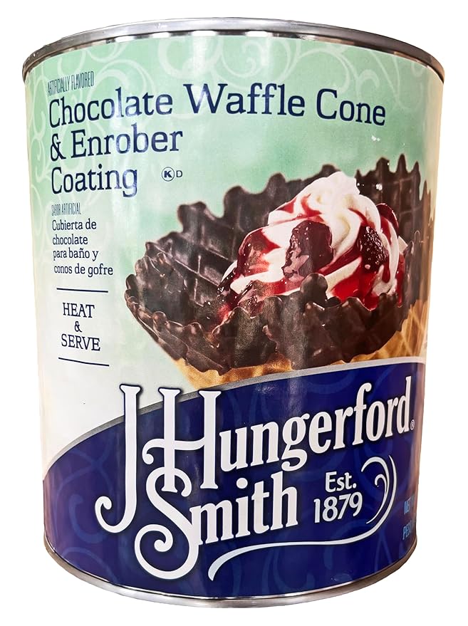 J. Hungerford Smith Chocolate Waffle Cone &amp Enrober Coating | Kosher | 7.68 lb