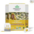 Organic India Purely Chamomile Tea - Regenerative Organic Chamomile Flowers Caffeine Free Calming &amp Relaxing Herbal Tea Natural Support for Sleep &amp Relaxation - 18 Bags Pack of 3