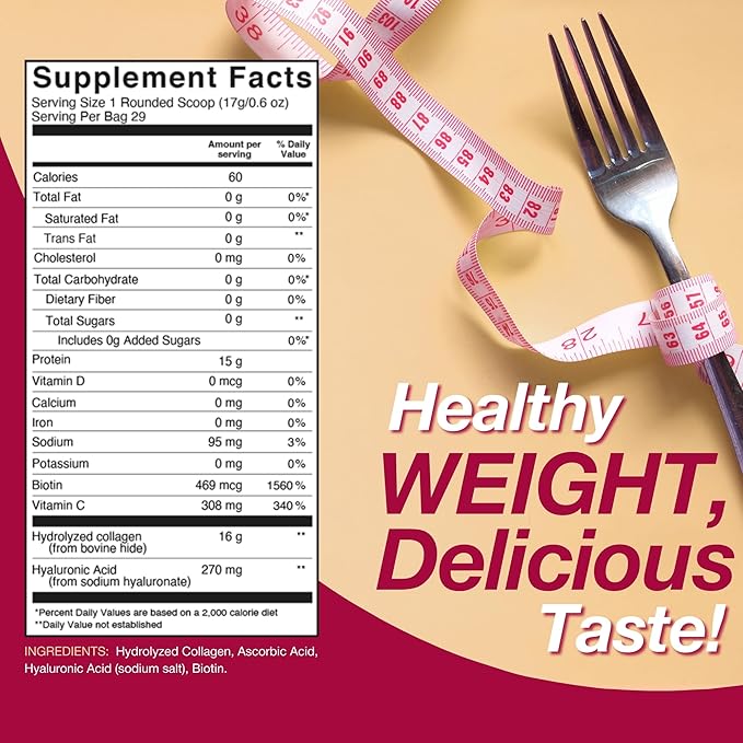 ProtiDIET Collagen Peptides Powder High Protein Keto-Friendly Collagen Supplement to Support Bones and Joints and Promote Healthy Hair and Skin for a Youthful and Radiant Glow