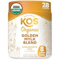 KOS Golden Mylk with Tumeric and Ginger Organic Superfood Latte Powder Adaptogen Mushroom Blend - Coffee Creamer Dessert &amp Smoothie - Caffeine Free Vegan Dairy-Free Gingerbread Chai 28 Serv