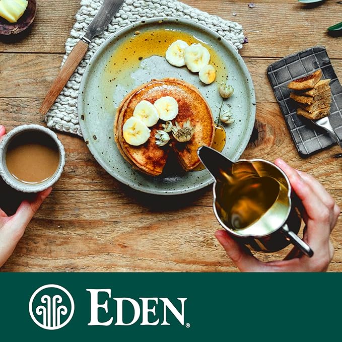 Eden Traditional Organic Barley Malt Syrup Non-GMO USA grown and made Non-Dyastatic 20 oz Glass Jar (3-Pack)