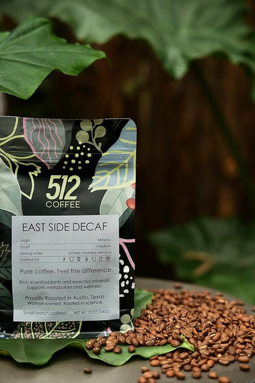 512 Coffee – Specialty Naturally Decaffeinated Whole Bean Medium Roast – East Side DECAF – Freshly Hand-Roasted Specialty Arabica Premium Small Batch