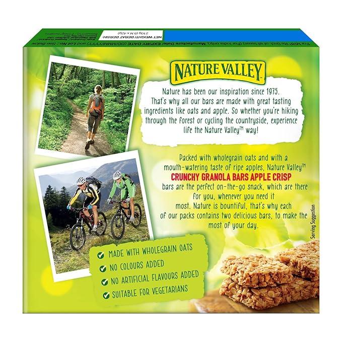 Nature Valley Crunchy Granola Bars Apple Crisp Limited Edition Box 12 Bars 8.94 oz (6 Pouches) (Pack of 6)