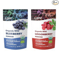 Bundle – 2 items: LOOV Organic Wild Blueberry Powder and Organic Wild Lingonberry Powder